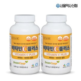 Seoul Pharmacist Credit Union (400 days worth) Chewable Vitamin C Plus 1200mg 200 tablets 2 sets / 서울약사신협 (400일분) 씹어먹는 비타민C플러스 1200mg 200정 2세트