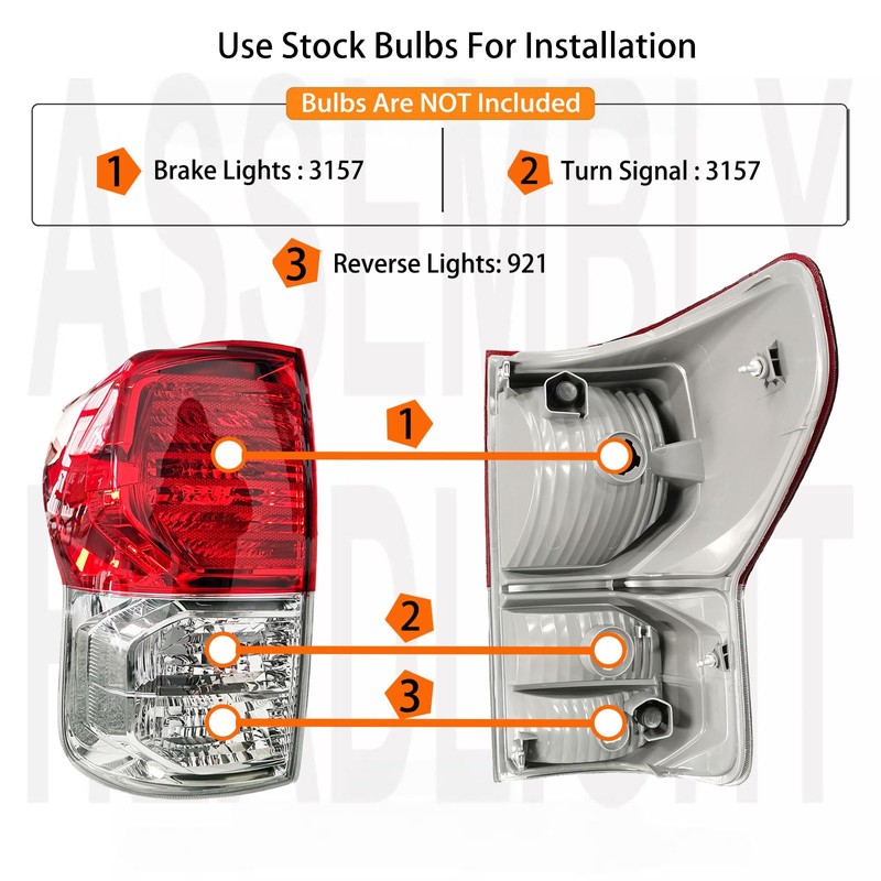 Taillight Assembly for 2007 2008 2009 2010 2011 2012 2013