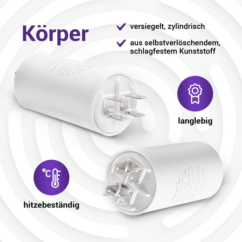 Vioks.pro CBB60 Capacitor 9µF 450 V Motor Start Capacitor Universal