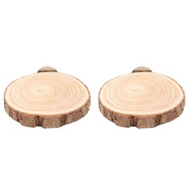 2pcs Round Wooden Springboard Perches Stand Toy Bird Perch for Small Parakeets Cockatiels Hamster