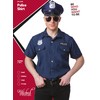 Wicked Costumes Adult Mens Navy Blue Police Shirt - Medium