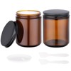 Segbeauty 8.5oz Round Amber Glass Jars with Lids, 2pcs 250ml