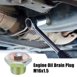 A ABSOPRO Oil Pan Screw M16 x 1.5 Oil Drain Plug with Sealing Ring Oil Pan for Peugenot