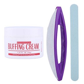 3 Unids Buffer de Uñas Profesional - Crema Pulidora para Brillo Intenso, Pulidor y Lijador para Manicura , Kit Herramientas Cuidado Uñas con Tiras Pul