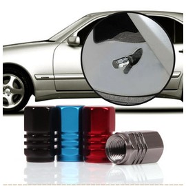 XSAJU Tire Air Valve Cap Aluminum Alloy 4pcs Car Motorcycle Wheel Dress Up Corrosion Protection (Gunmeta)