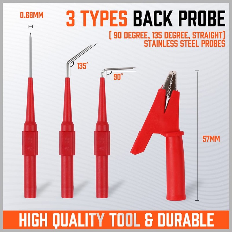 HORUSDY 22PCS Back Probe Pin Kit, Electrical Testing Probes with