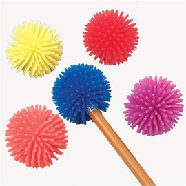 US Toy Dozen Ball Pencil Tops Fidget Novelty