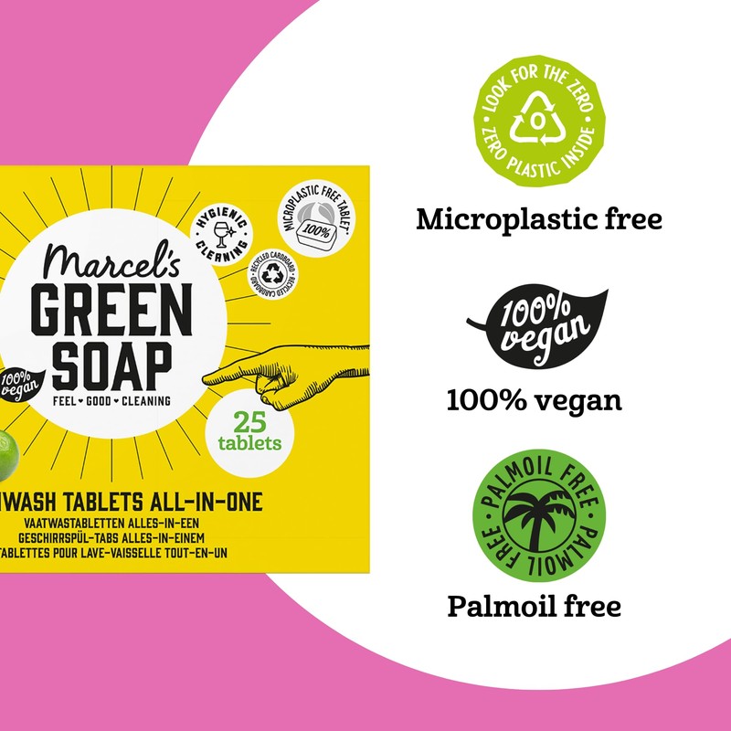 Marcel's Green Soap Dishwash Tablets - Grapefruit & Lime -