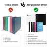 Tashkummy 360 Degree Pivotable Binder, 3 Ring Binder 1 inch,