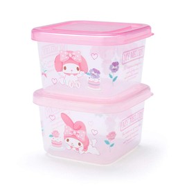 My Melody 747726 Mini Food Container (Storage Container), Set of 2