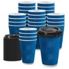 Clawsoff 100 Pack Coffee Cups with Lids 16 oz, Disposable