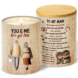 Gift to My Man Lavender Candles, Anniversary Valentines Gifts for Husband Boyfriend Dad,Christmas Candles for Man, Husband Gifts from Wife, Birthday Fathers Day Gift for Man