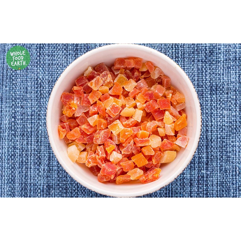Wholefood Earth Papaya Diced 500 g | GMO Free |