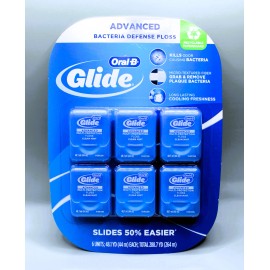 Oral-B Glide ADVANCED Multi-Protection Floss, 6-pack (total 288.7 YD) CLEAN MINT