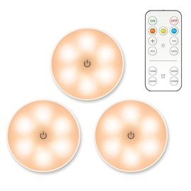 Aeeyui Closet Light with Remote Control & Touch Sensor, Toning, Dimmable, Timer Function, High Brightness, LED Light, Energy Saving, No Wiring Required, Suitable for Kitchen, Entryway, Stairs,