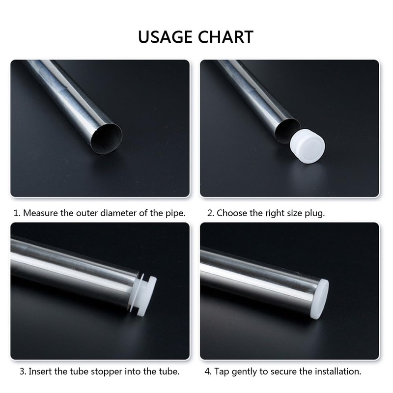 70mm White Plastic Plugs, Round Tube Covers, Inner End Caps