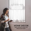Café Curtains for Kitchen, Bathroom Curtains with Valance, Embroidered Lace