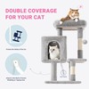 Allewie 29 Inches Cat Tree Tower/Plush Perches Platform/Condo/House/Sisal Scratching Posts/Multi-Level