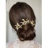 FXmimior Bridal Headpiece Vintage Crystal Leaf Hair Pins Bobby Pins