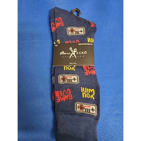 Ecko Unltd. Marc Ecko Game Over Novelty Blue Men's Socks