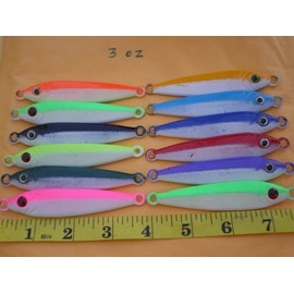 HOME MADE 20 PCS ANCHOVY FISH VERTICAL JIG/SPOON LURE BAIT 3 OZ MULTICOLOR PACK CHOOSE ANY