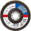 Bosch 2608603657 Angulated K60 Flap Disc for Metal, 0 V,
