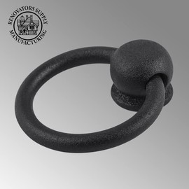 Renovators Supply Manufacturing Cabinet Handles 2 in. Black Wrought Iron Drawer Pulls Antique Kitchen Cabinet Handles with Mounting Hardware