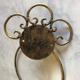 Mass Trading Towel Hanger Towel Bar Ring Iron Antique Gold