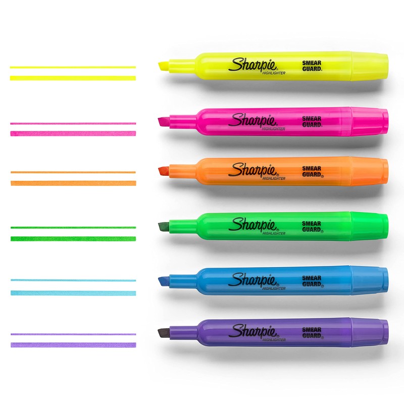 SHARPIE Accent Tank-Style Highlighters, 4 Colored Highlighters (25174PP)
