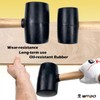 WEDO 680g Rubber Mallet Hammer,Double Faced Soft Mallet with Wooden