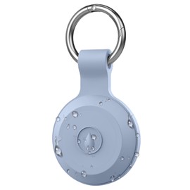 360° Protective Case for AirTag,AirTags Keyring Holder, Scratch-Resistant, Lock Design, Keychain for AirTag, TPU Full Cover Case for Key, Bag, Luggage, Pet Collar (Midnight Blue/Denim Blue)
