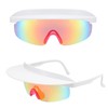 LUHUL Visor Sunglasses, White Red Film