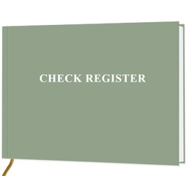 Heveboik Check Registers for Personal Checkbook - 7" x 10" Checkbook Register, Expense Ledger Book for Personal and Small Business, Green