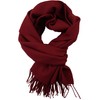 Rotfuchs Woven Scarf Plain Herringbone Fashionable Carmine Red 100% Wool