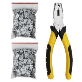Wire Cage Buckle Pliers with 600 Wire Cage Clips Wire Cage Fasten Clips Buckle Pliers Pet Cage Building installation Clips Tools