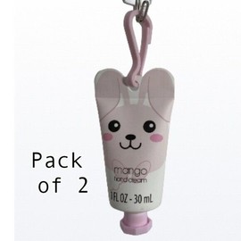 My Beauty Spot Hand Cream with clip Mango Scented 1oz Pack of 2 (Bunny Mango)