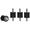 Set of 4 Machine Foot Furniture Feet Rubber Metal Element