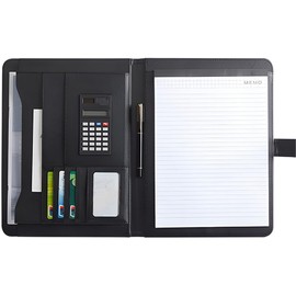 HHWRT Zippered Padfolio, Portfolio Binder Organizer, Portfolio Business Folder with Zipper, Portfolios Folder for Documents, Superior Leather Business with Zipper, Faux Leather Portfolios