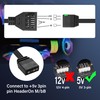 GINTOOYUN 2 Pcs 5V 3-Pin ARGB to 6-Pin Cable 5V