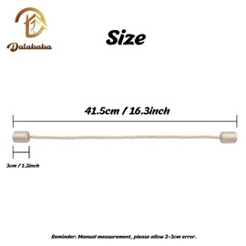 Dalababa Pack of 6 Magnetic Curtain Tiebacks, Curtain Holdbacks for Curtains, Curtain Buckle Curtain Holder Accessories for Home Decoration, Beige