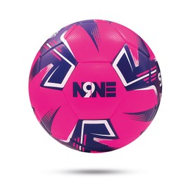 NINE Premium Quality Footballs Striker - Size 3, 4, 5 | Ideal for Kids, Teens & Adults | Perfect for Training & Matches (Pink, 5)
