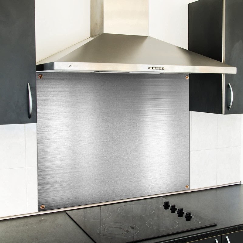 Pelopy 24 by 36 Inch Reversible Stainless Steel Backsplash Metal