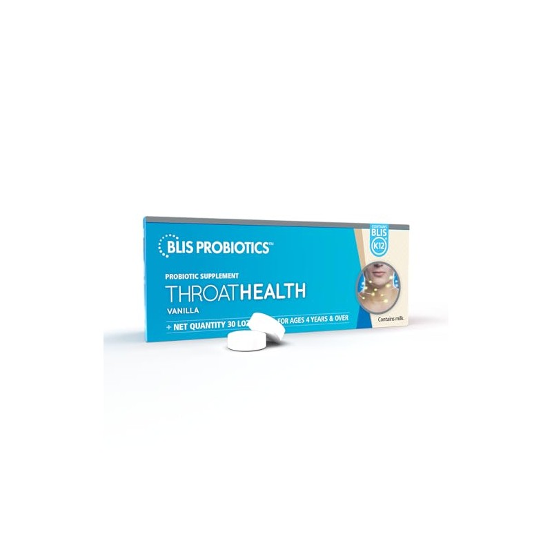 BLIS Probiotics ThroatHealth Oral Probiotics k12 2.5 Billion Cfu, Throat