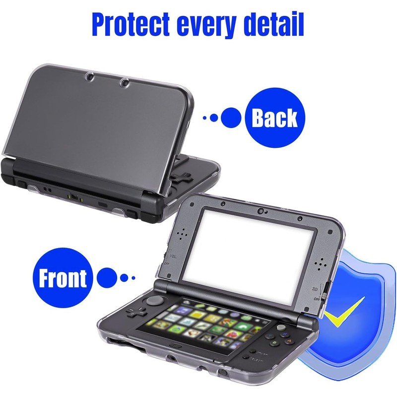 GGDDSHA Transparent Protective Case for 3DS XL/LL – Crystal Clear