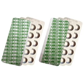 harren24 Test Tablets for Shake Testers (Rapid) for Chemical Water Analysis of pH Value (Phenol Red) and Free Chlorine (Pack of 2 x 30)