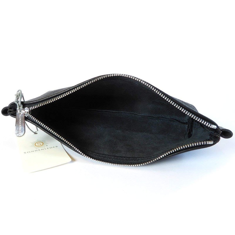 Sonnenleder "Berit" High Quality Leather Pencil Case, Color: Black, Natural