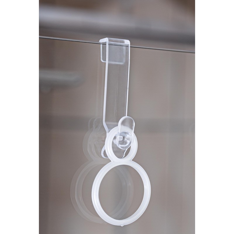 SOMA Shower Cubicle Hooks Transparent 8 mm Set of 4