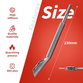 Hollow Chisel SDS Plus Hardened Channel Chisel 14 x 250 x 22 mm U-Shaped Chisel SDS Plus Chisel Slotted Chisel Made of Super Hardened Steel for Masonry, Concrete, Accessories Hammer Drill