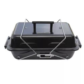 Master Cook 18" Portable Porcelain Tabletop Charcoal Grill Wire Legs Compact Outdoor BBQ
