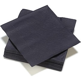 LE NAPPAGE ARTS DE LA TABLE 40 Cotton Napkins 40 x 40 cm 3-Ply Black FSC